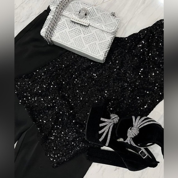 Kurt Geiger London Kensington Mini White/Silver Embellished Crossbody Bag - Picture 5 of 5